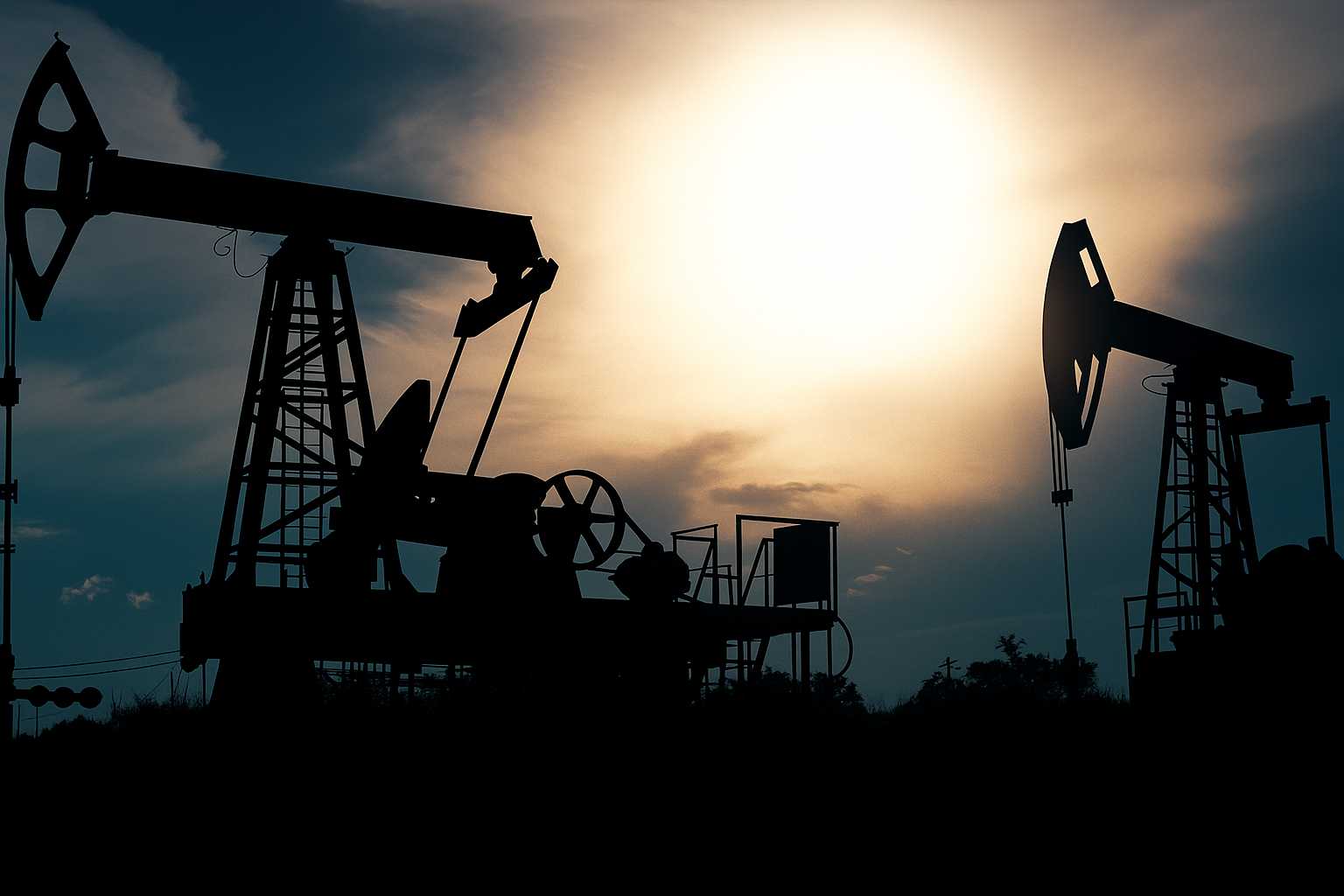 Нефтяные качалки на закате.png